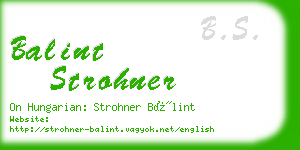 balint strohner business card